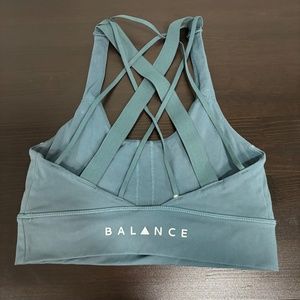BALANCE ATHLETICA | Vitality Aura Strappy Sports Bra in Teal